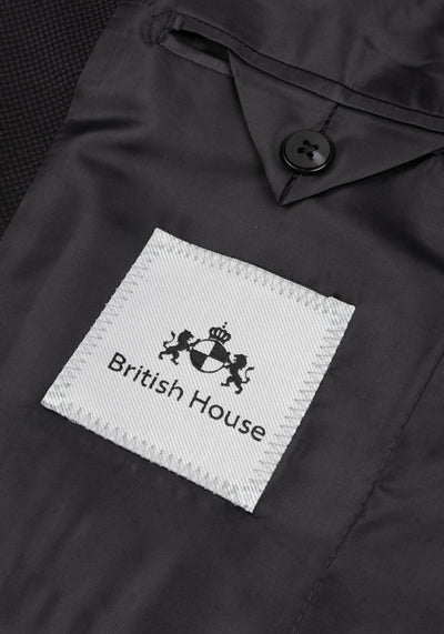 Contemporary Fit Spade Black Piqué Blazer