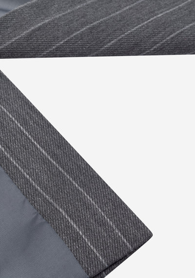 Smoke Grey Double-Breasted Poly Suit