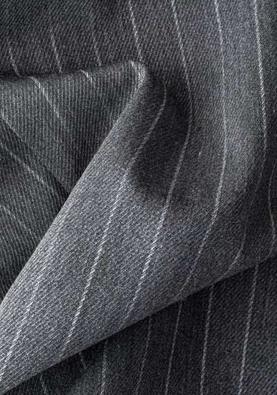 Smoke Grey Double-Breasted Poly Suit