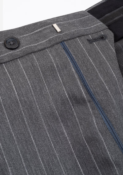 Smoke Grey Double-Breasted Poly Suit