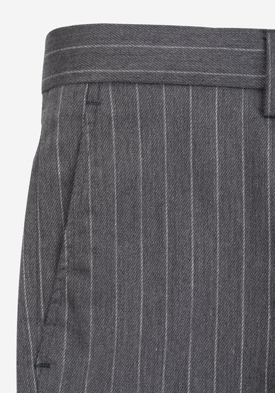 Smoke Grey Double-Breasted Poly Suit