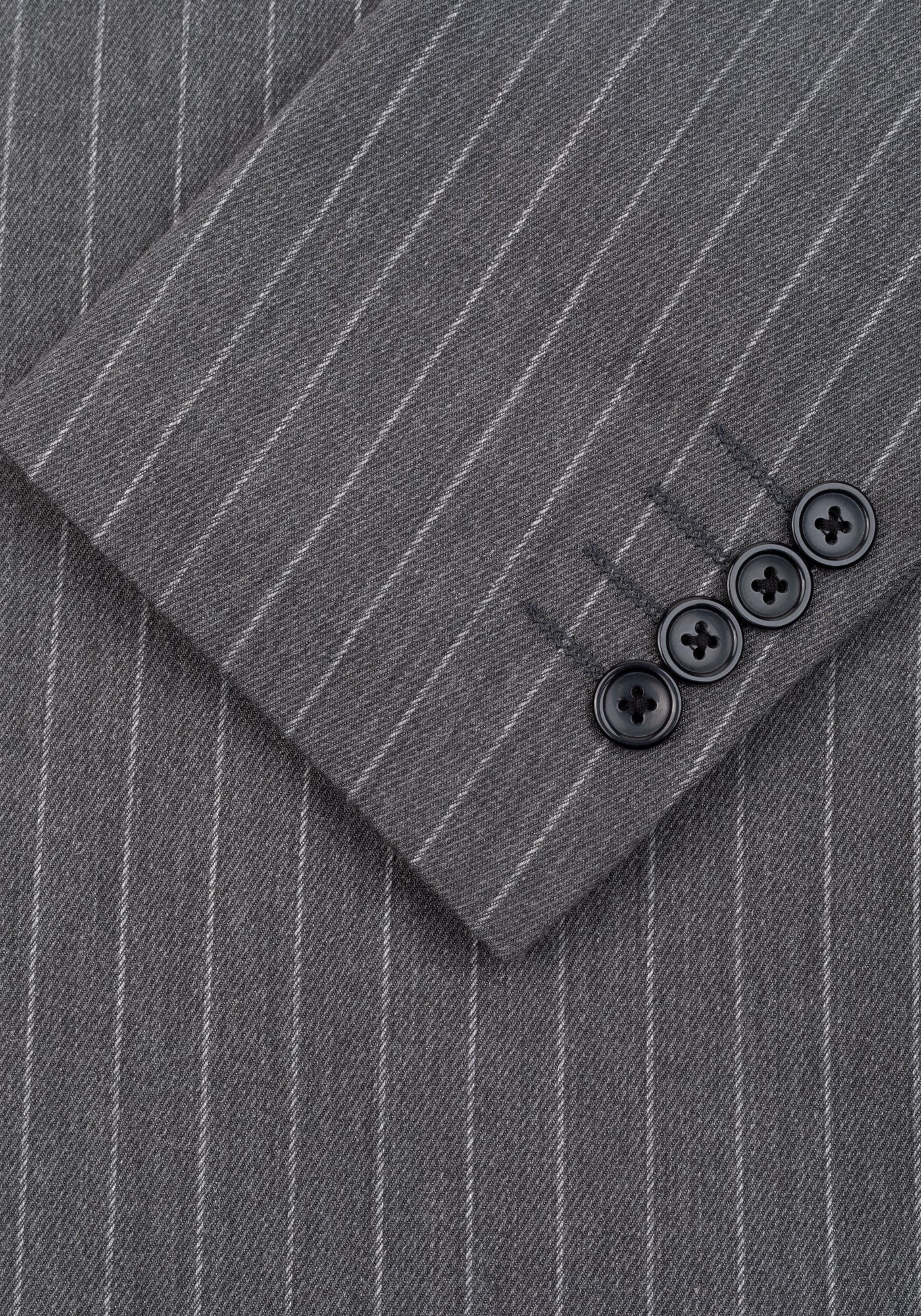 Smoke Grey Double-Breasted Poly Suit