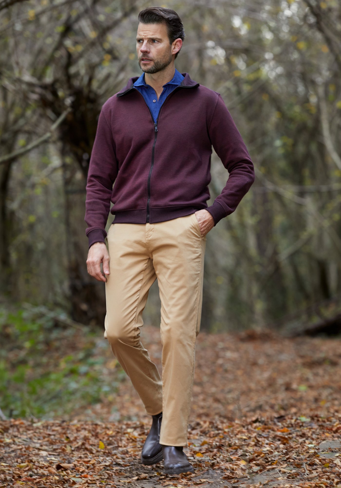 Crimson Burgundy Stripe Walter Jacket