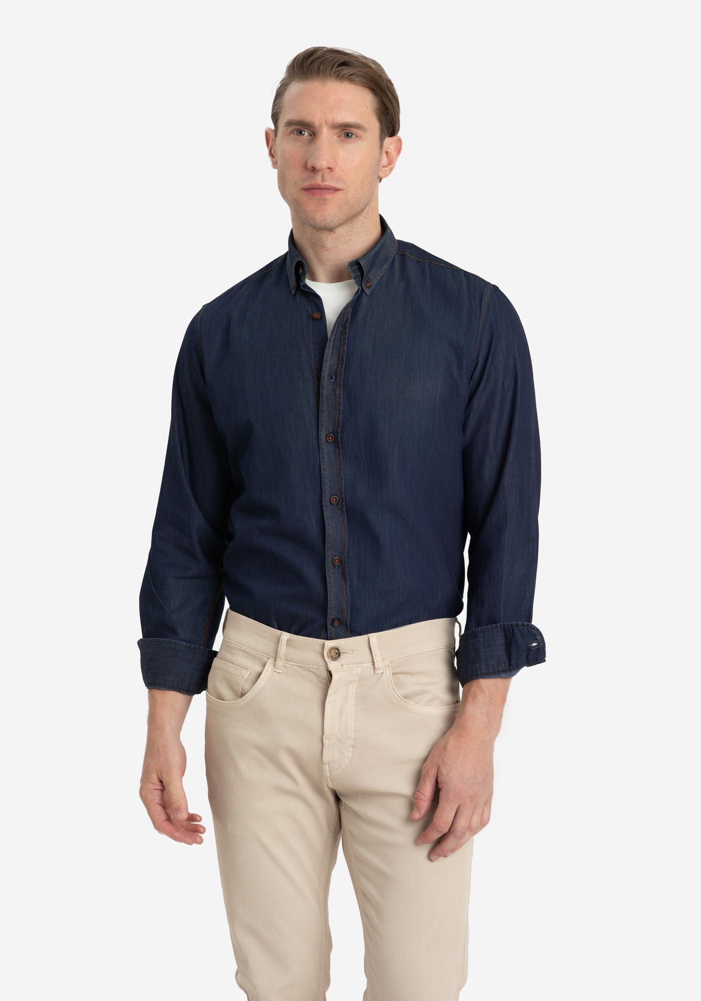 Nightfall Blue Washed Denim Shirt