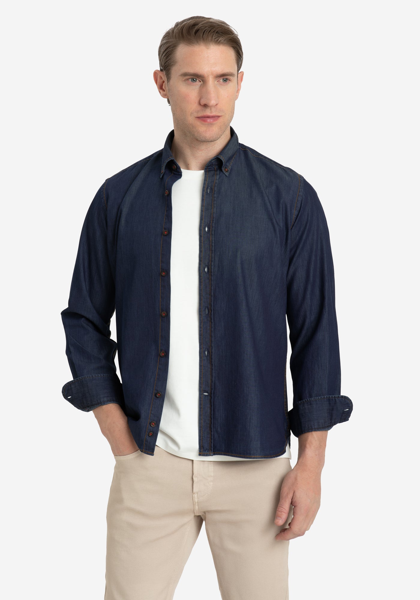 Nightfall Blue Washed Denim Shirt