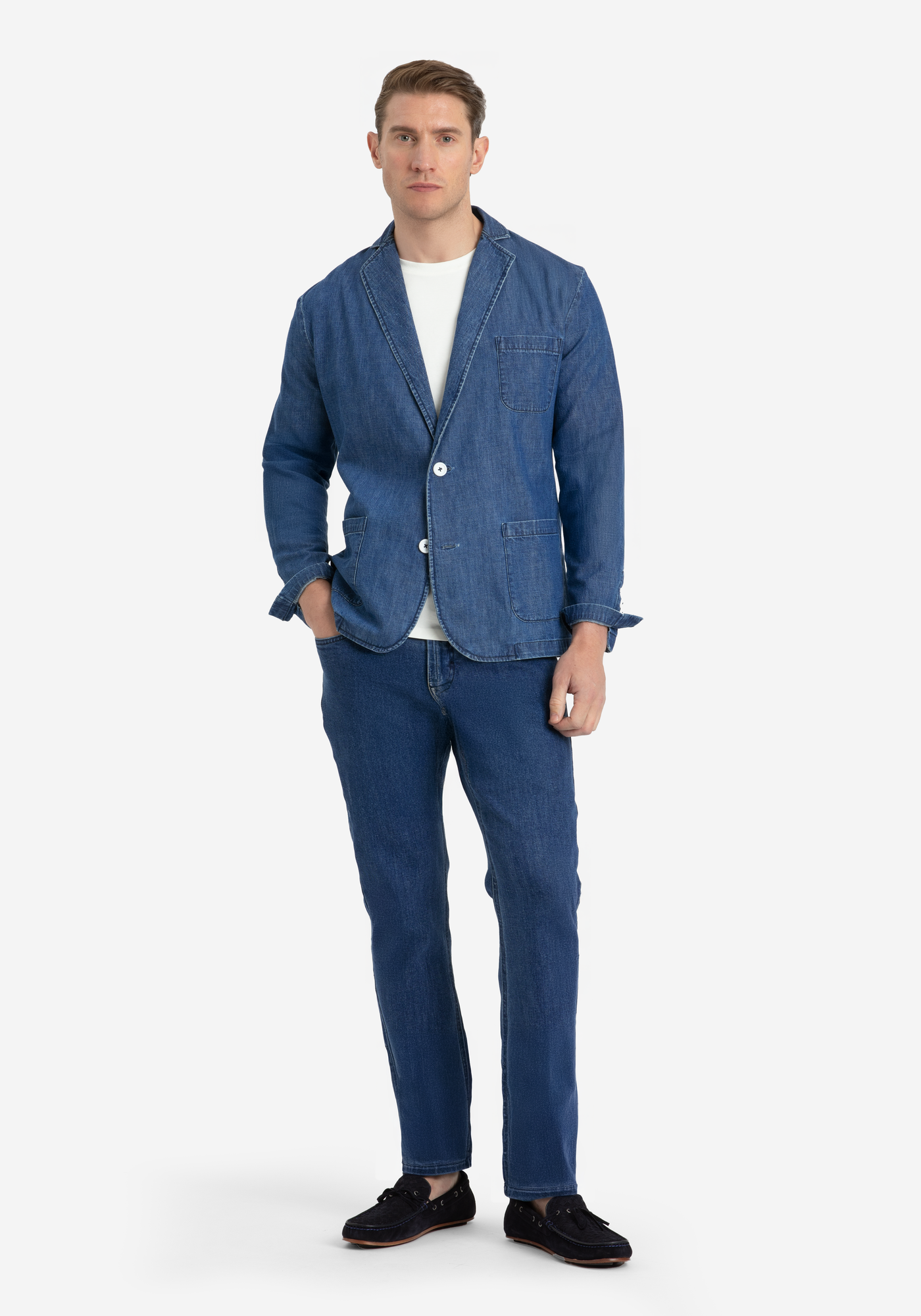 Imperial Blue Denim Blazer