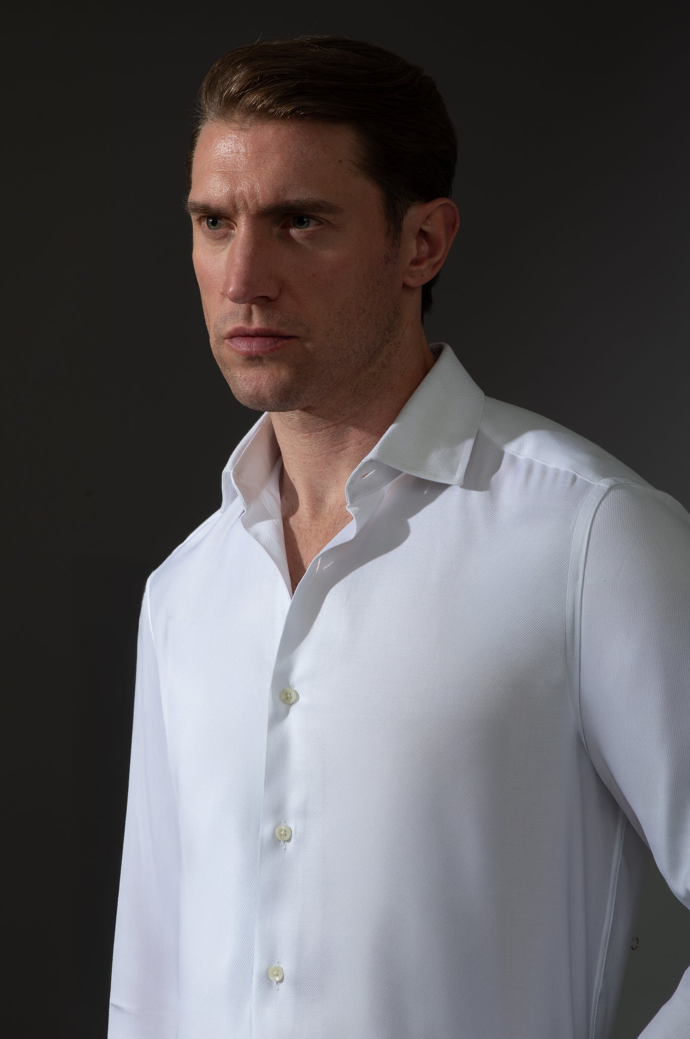 Giza 87 Cotton Opal White Stripe Signature Twill Shirt