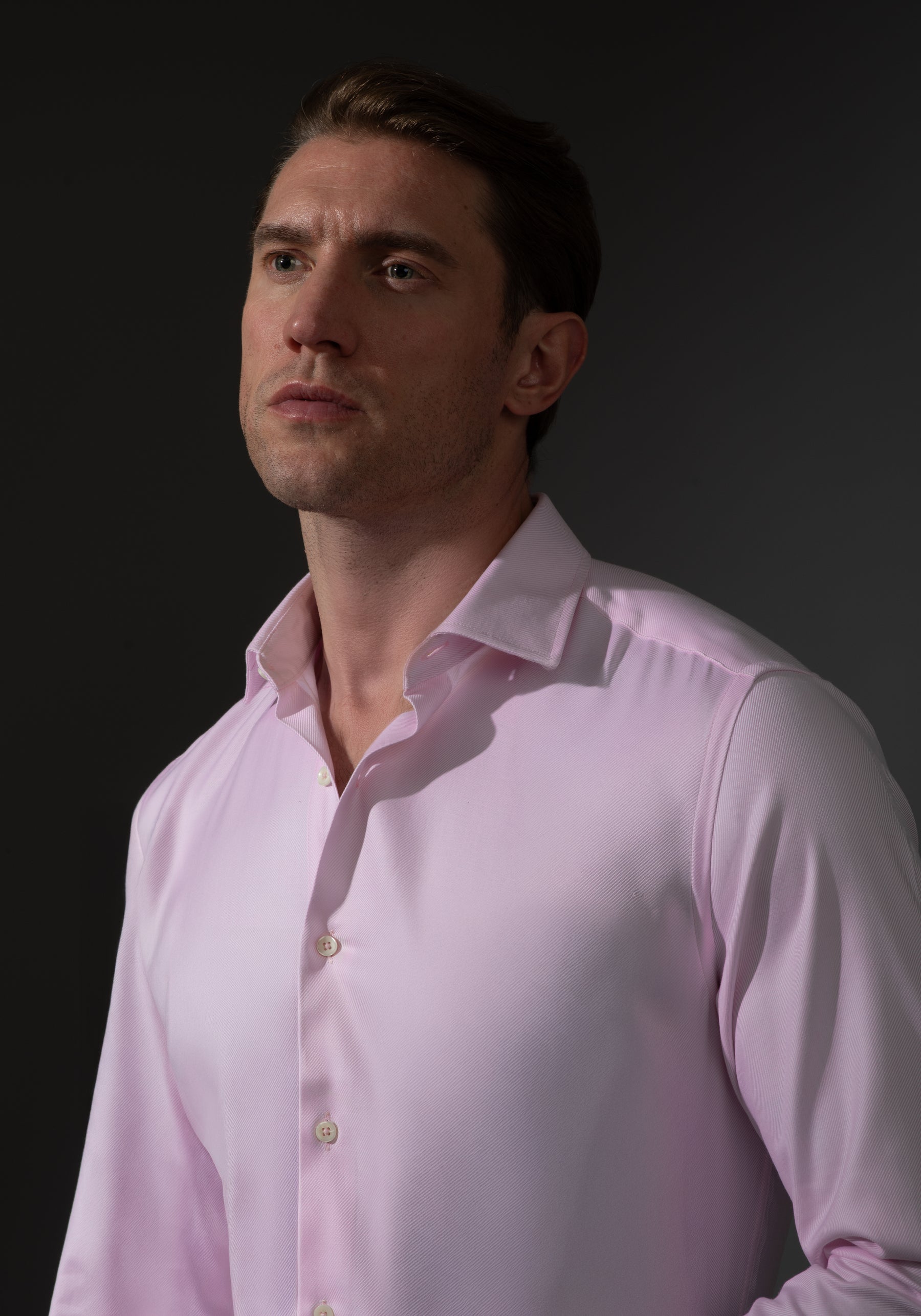 Giza 87 Cotton Blush Pink Stripe Signature Twill Shirt