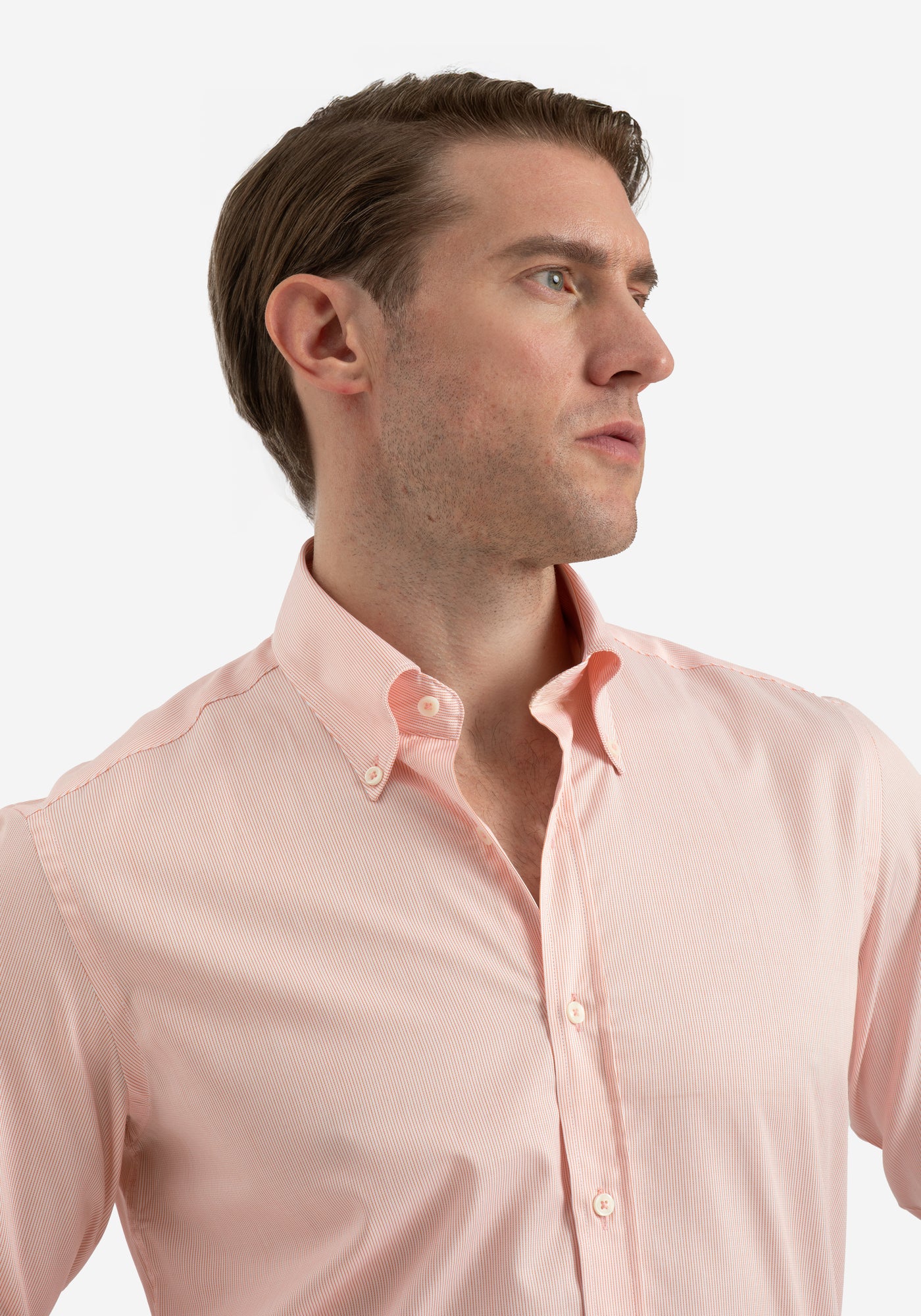 Pale Orange Stripe Signature Twill Shirt
