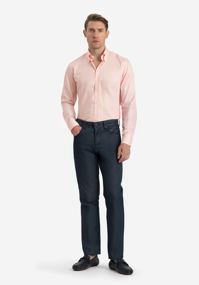 Pale Orange Stripe Signature Twill Shirt