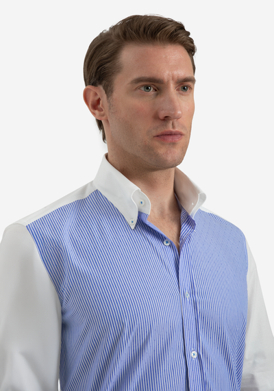 Sky Blue Stripe Dobby Shirt