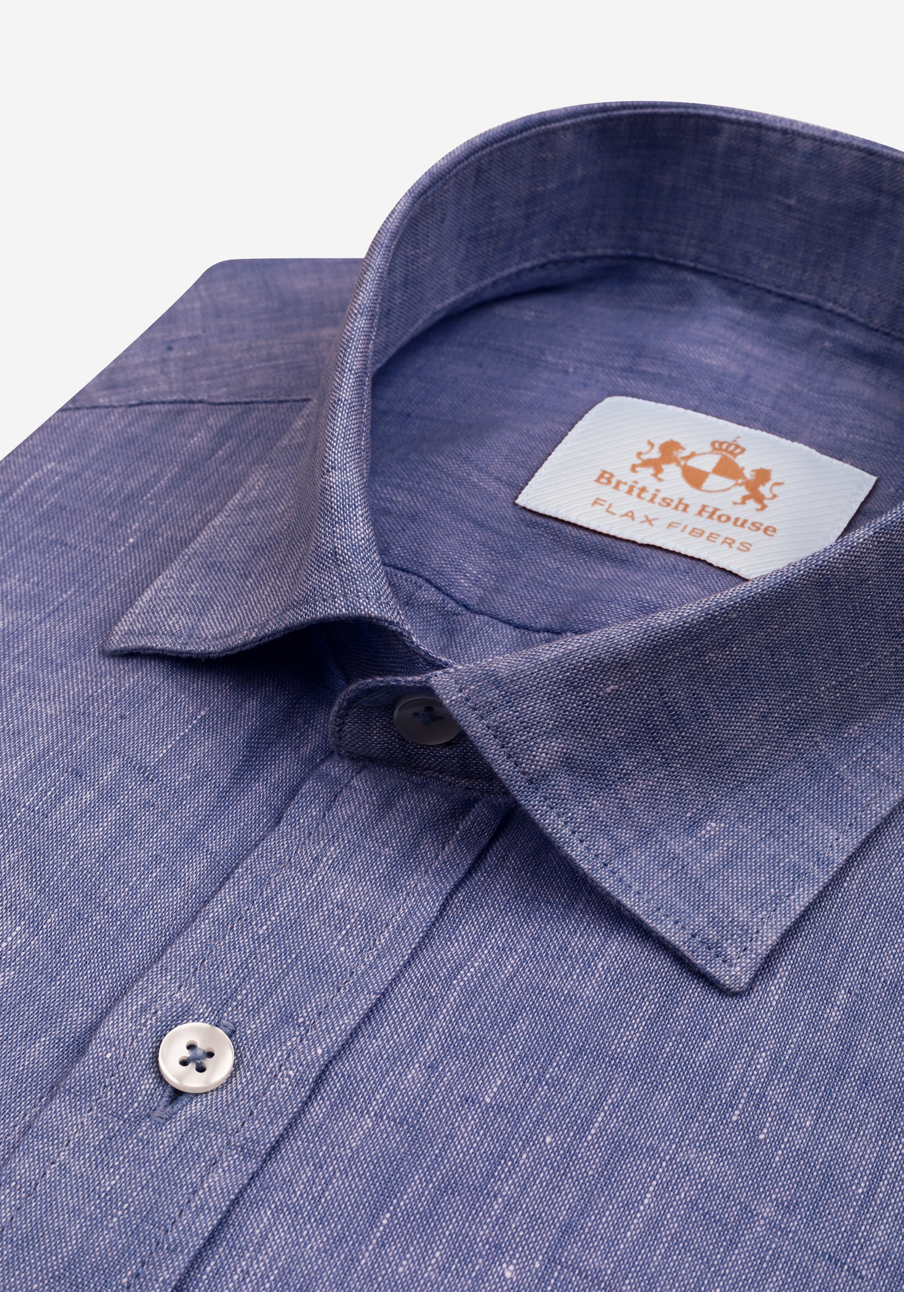 Steel Blue Belgian Linen Shirt