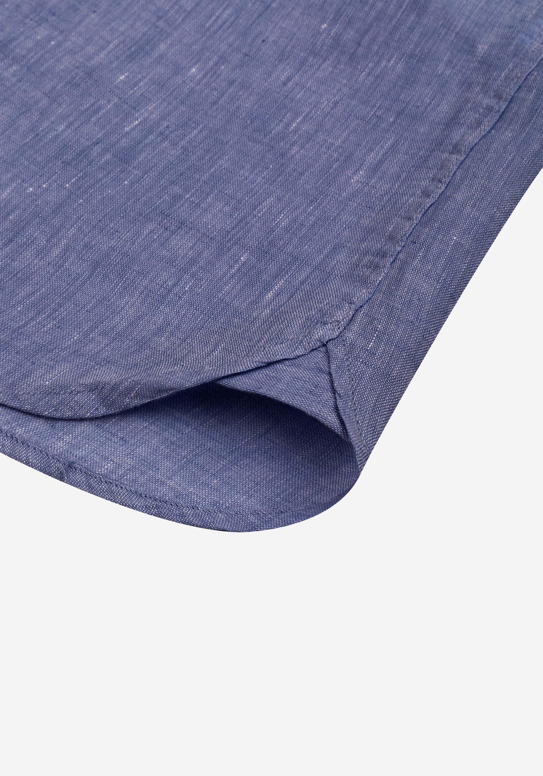 Steel Blue Belgian Linen Shirt