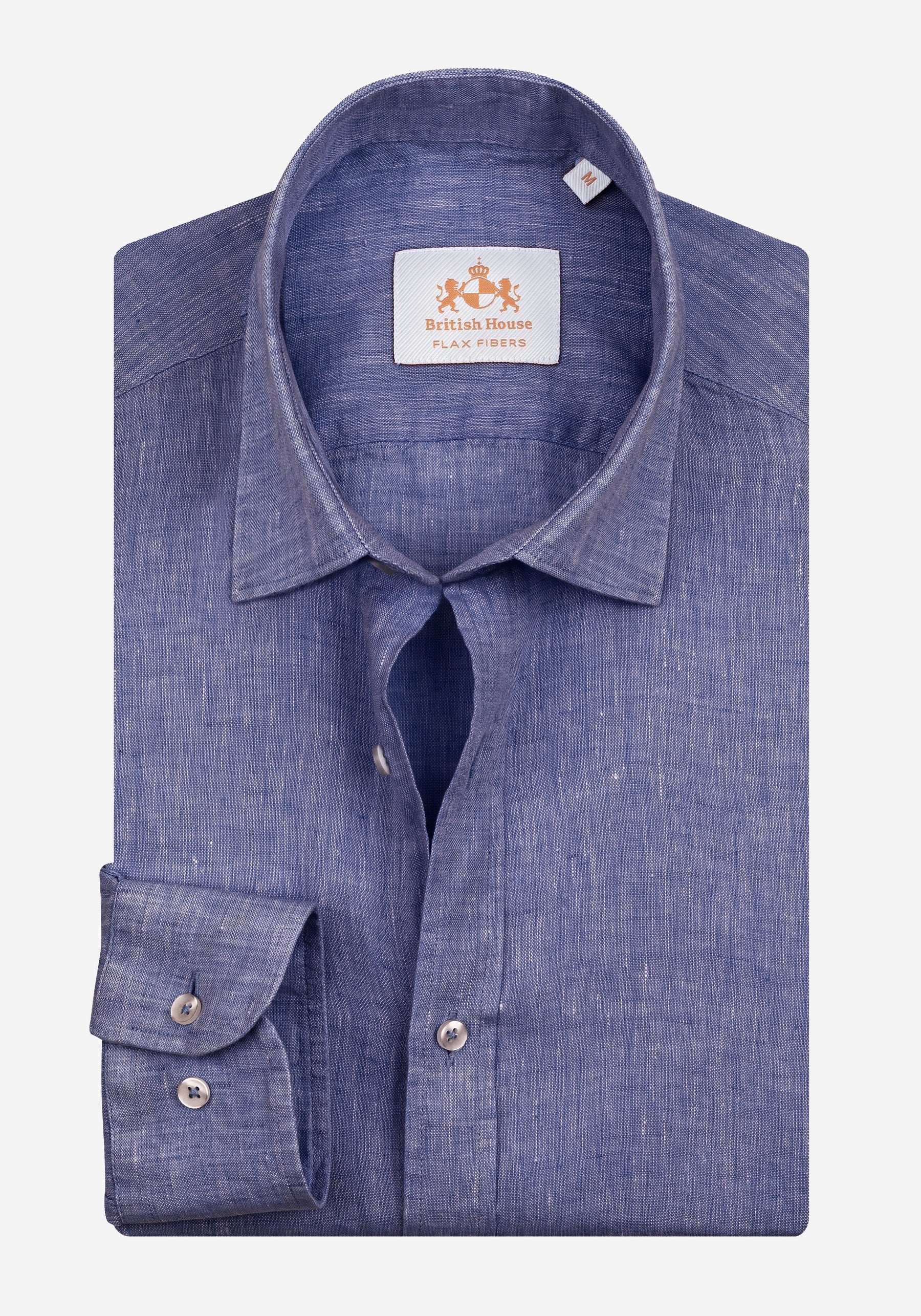 Steel Blue Belgian Linen Shirt