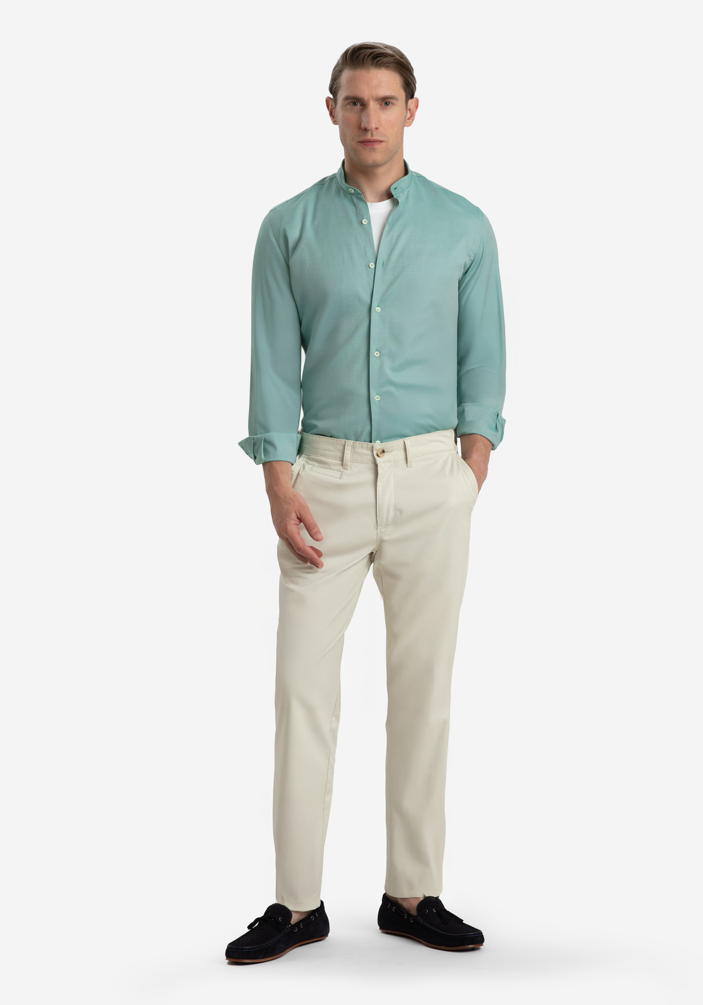 Arctic Green Washed Oxford Shirt