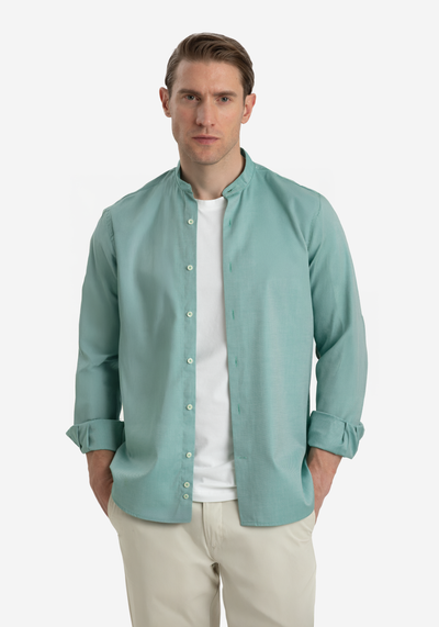 Arctic Green Washed Oxford Shirt