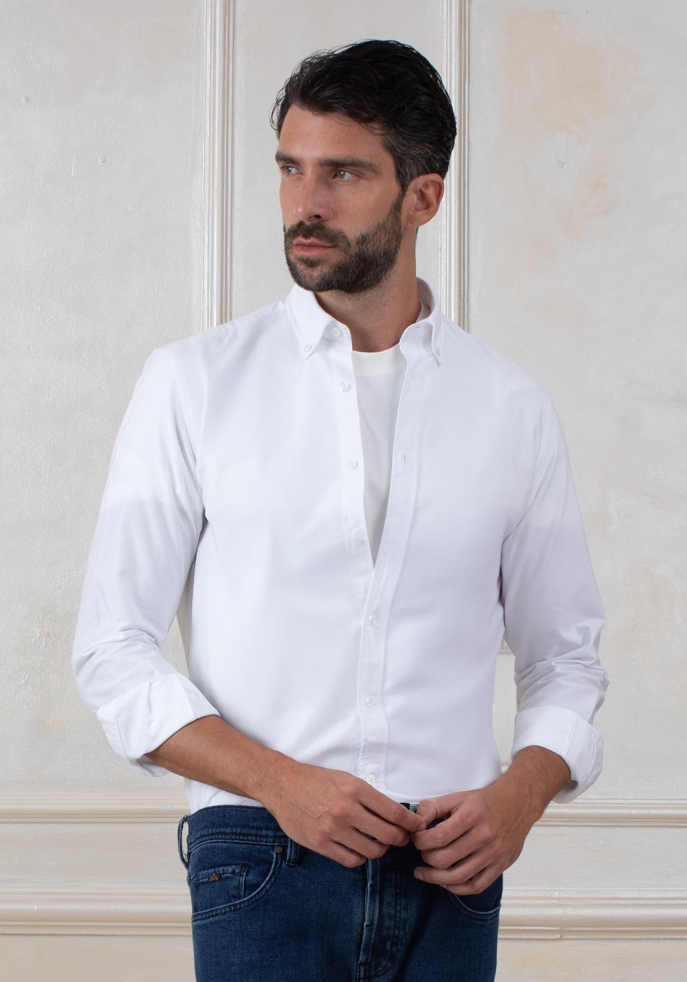 Ghost White Heavy Oxford Shirt