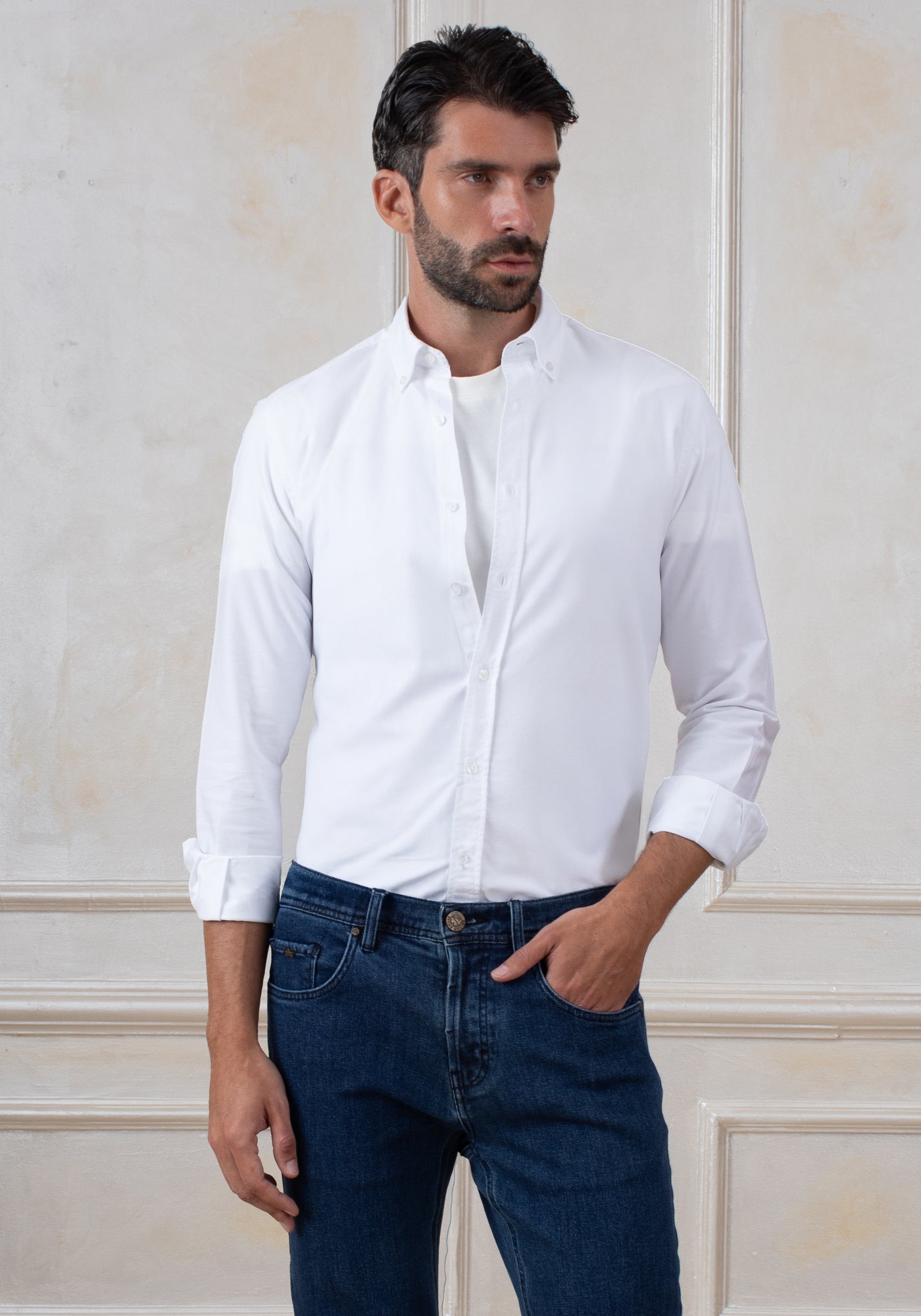 Ghost White Heavy Oxford Shirt