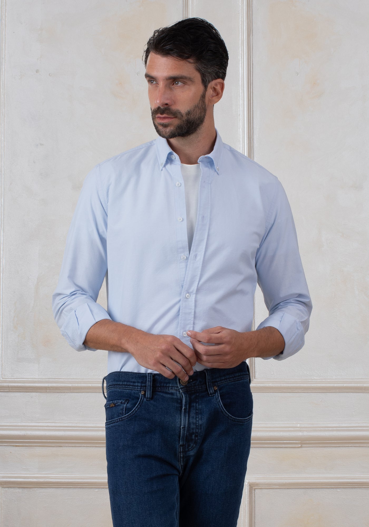 Sky Blue Heavy Oxford Shirt