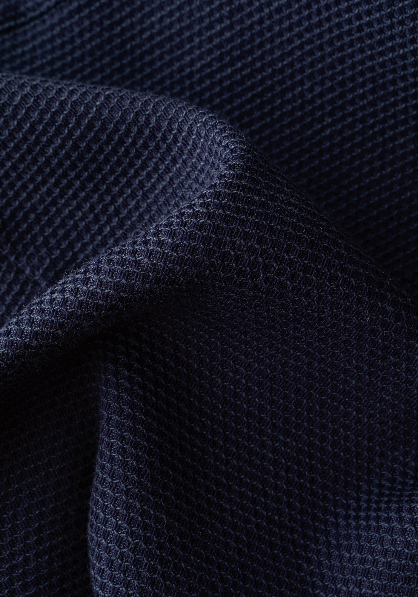 Midnight Navy Basket Weave Overshirt