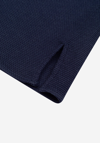 Midnight Navy Basket Weave Overshirt