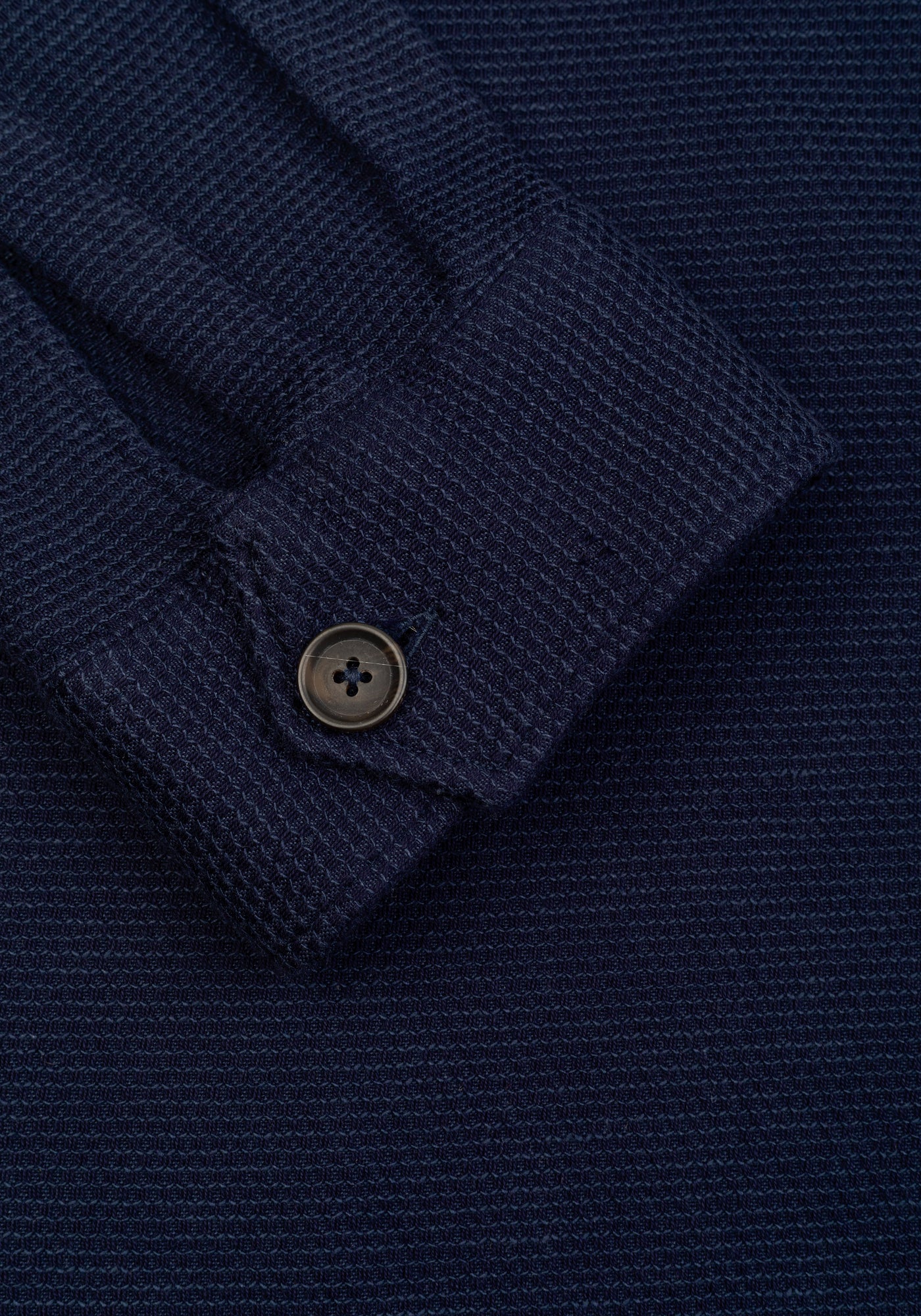 Midnight Navy Basket Weave Overshirt