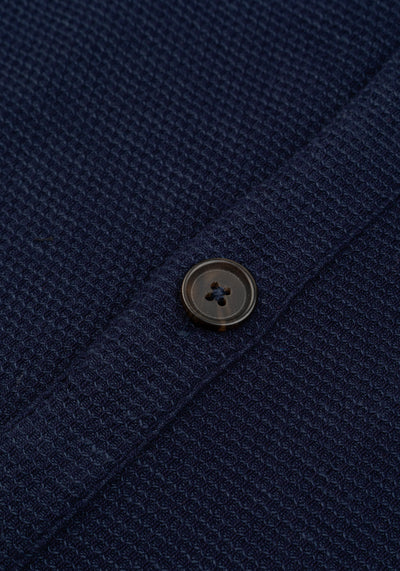 Midnight Navy Basket Weave Overshirt