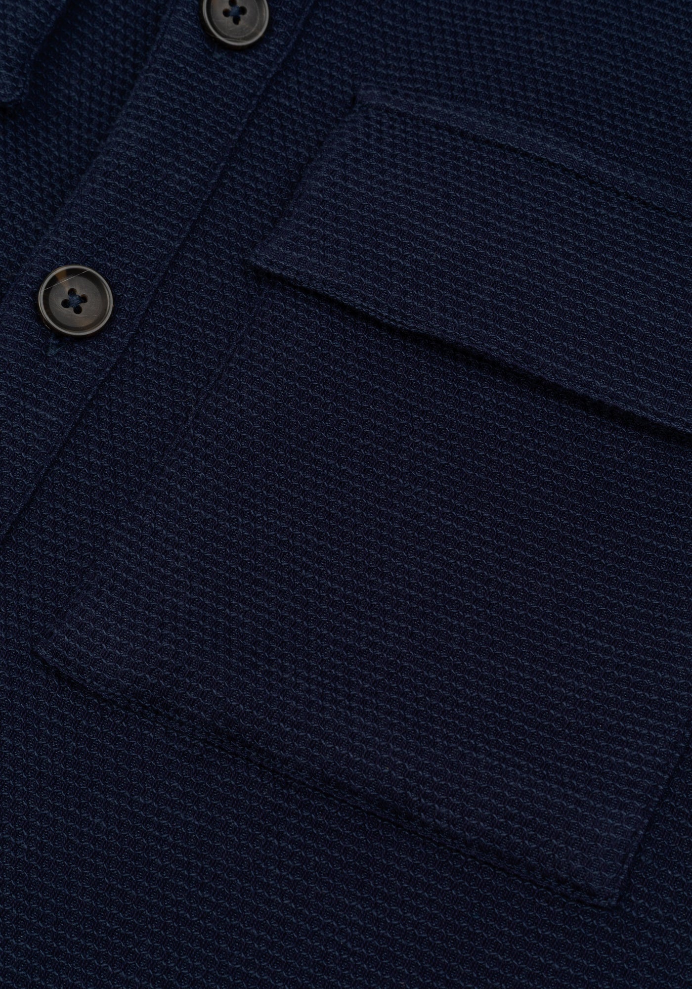 Midnight Navy Basket Weave Overshirt