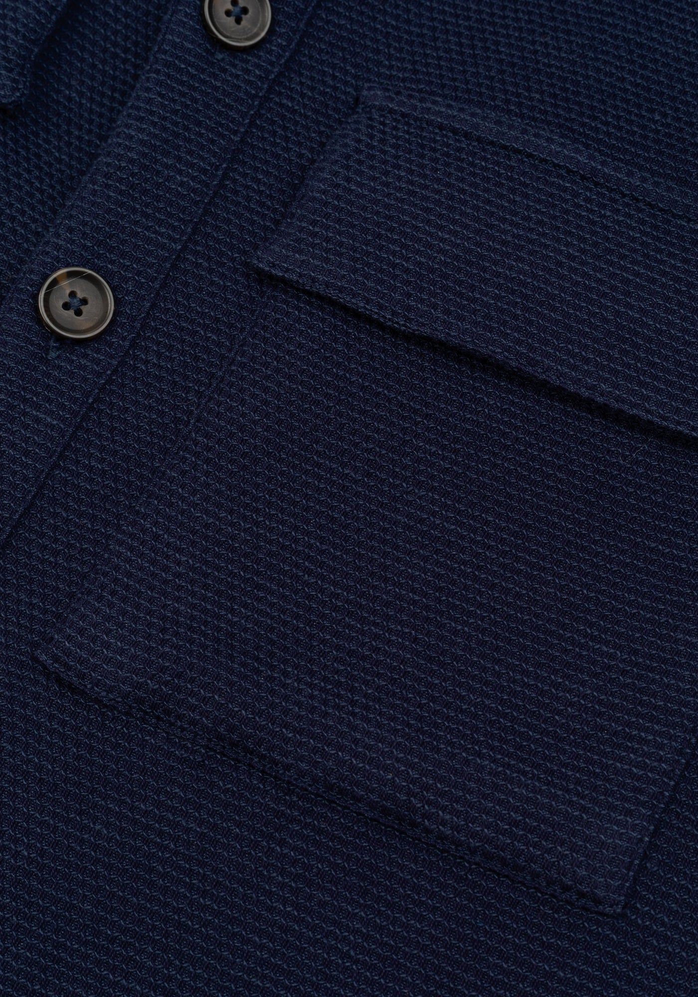 Midnight Navy Basket Weave Overshirt