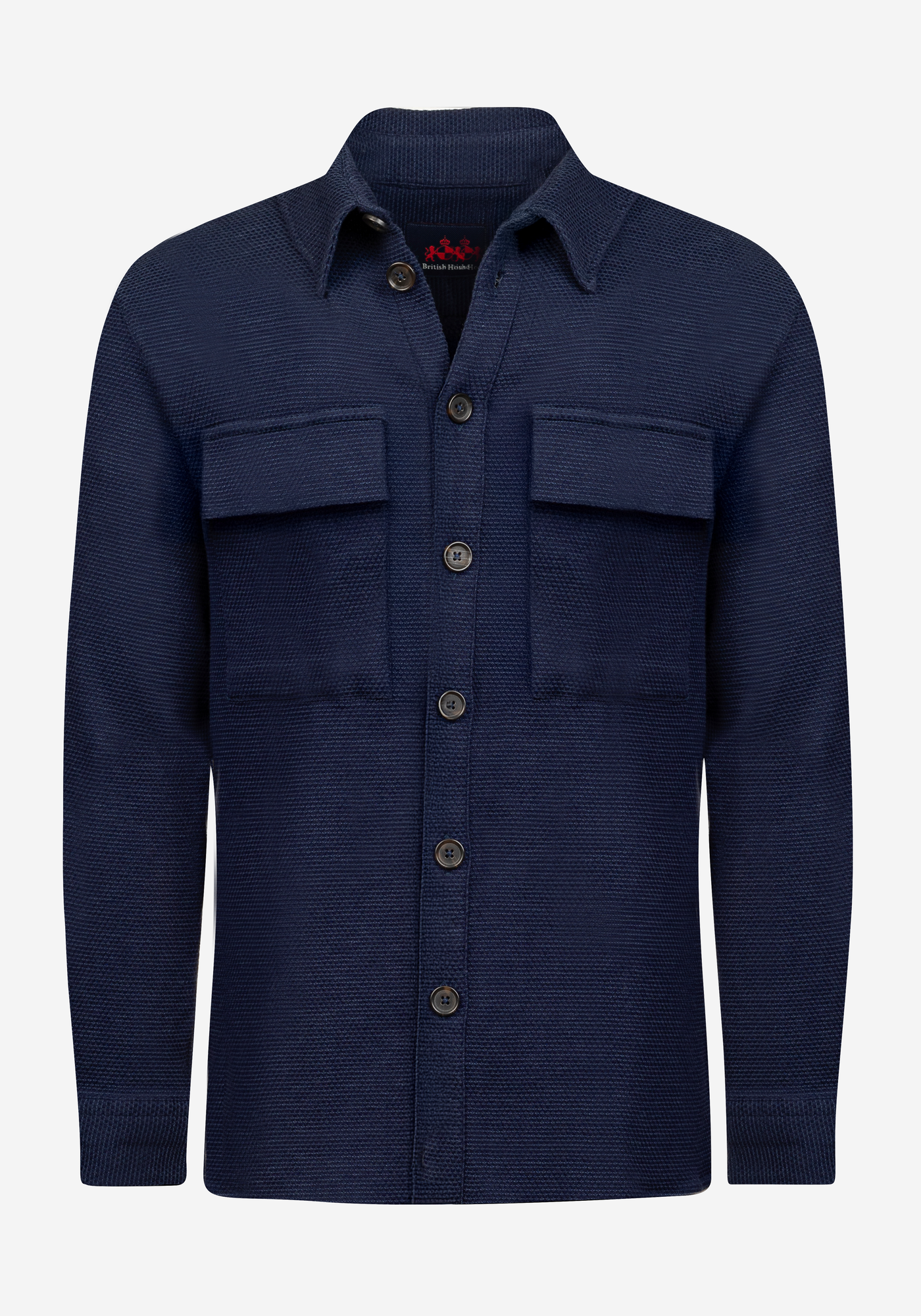 Midnight Navy Basket Weave Overshirt