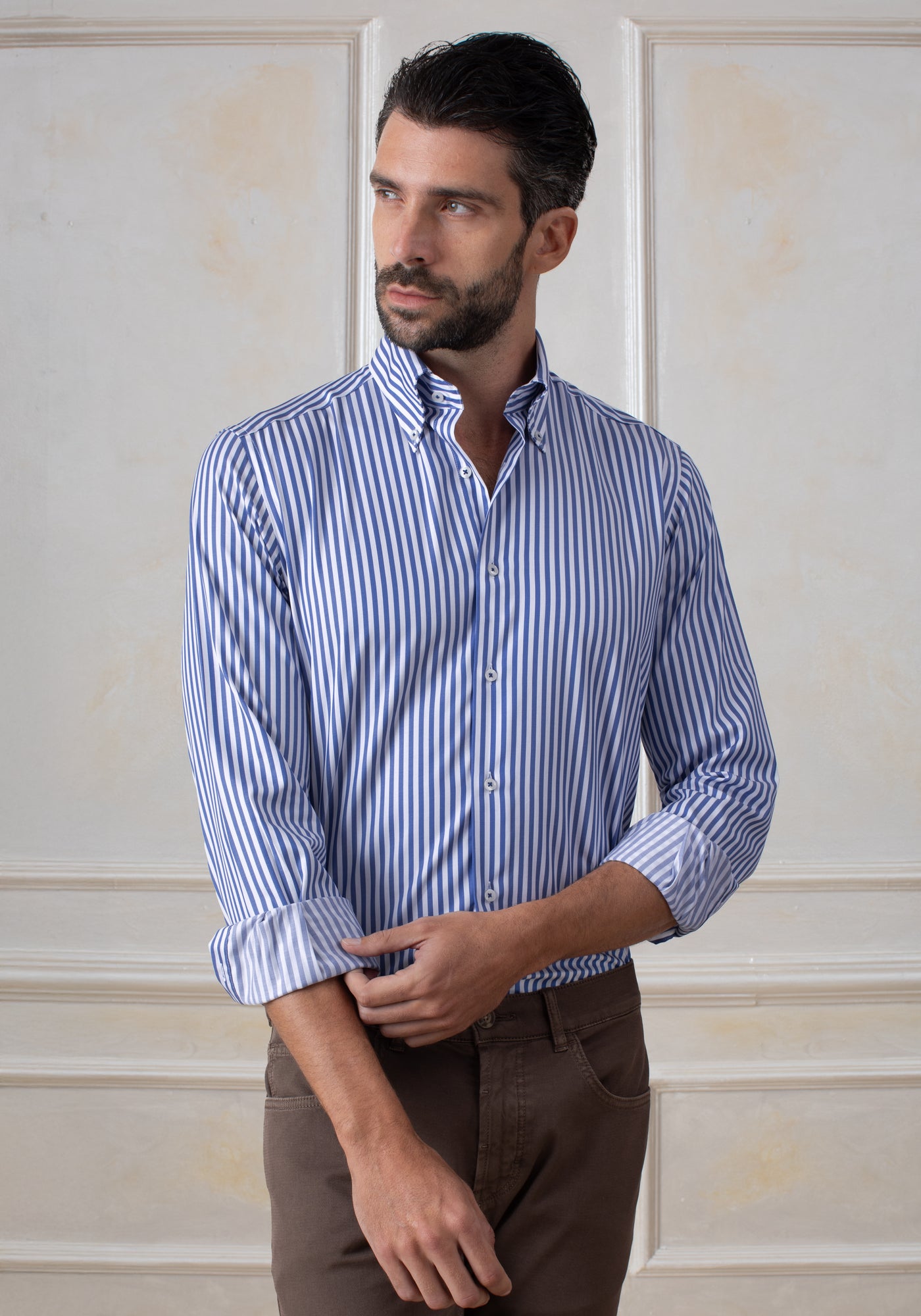 Sapphire Blue Stripe Aero-Hybrid Shirt