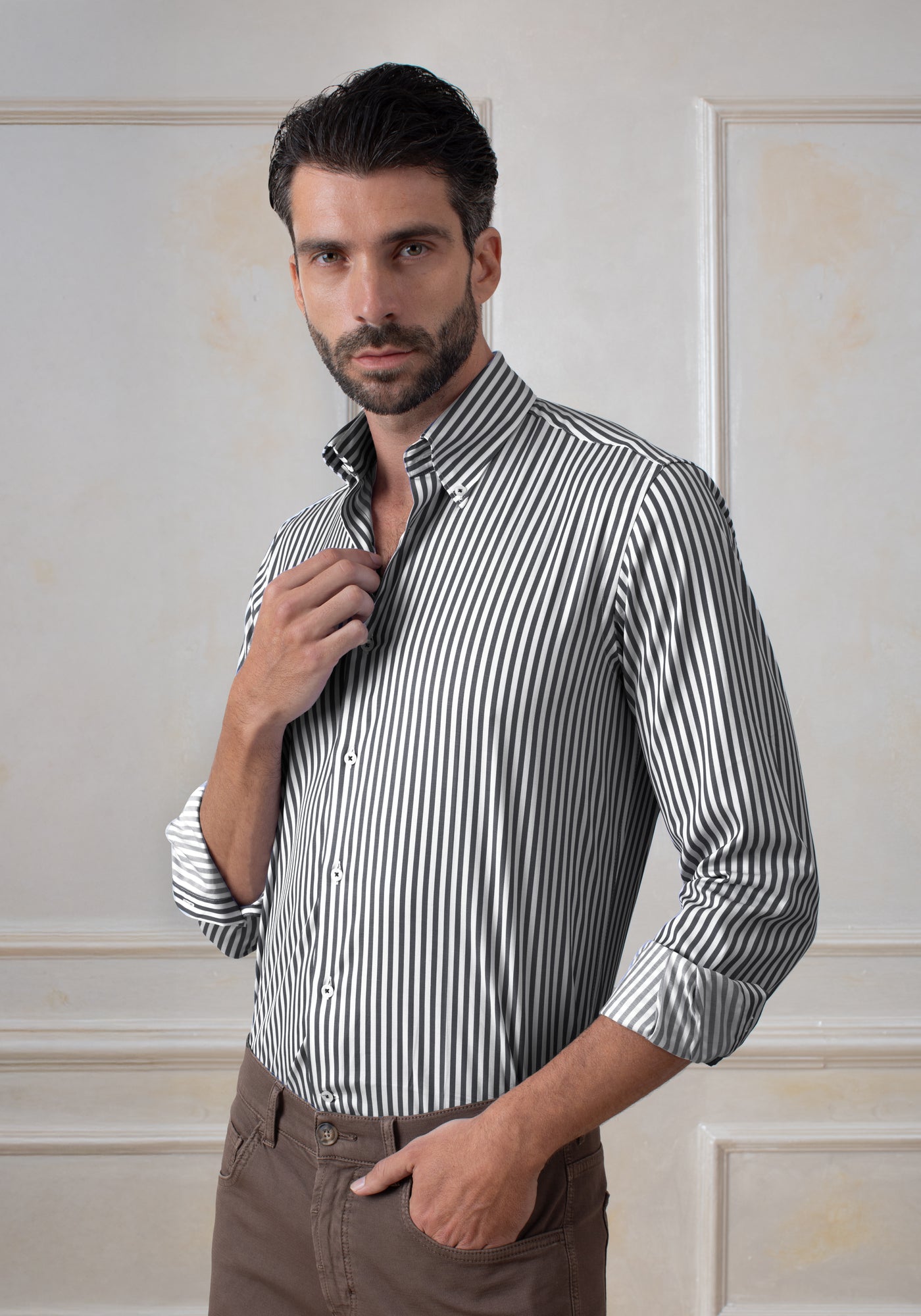 Shadow Black Stripe Aero-Hybrid Shirt