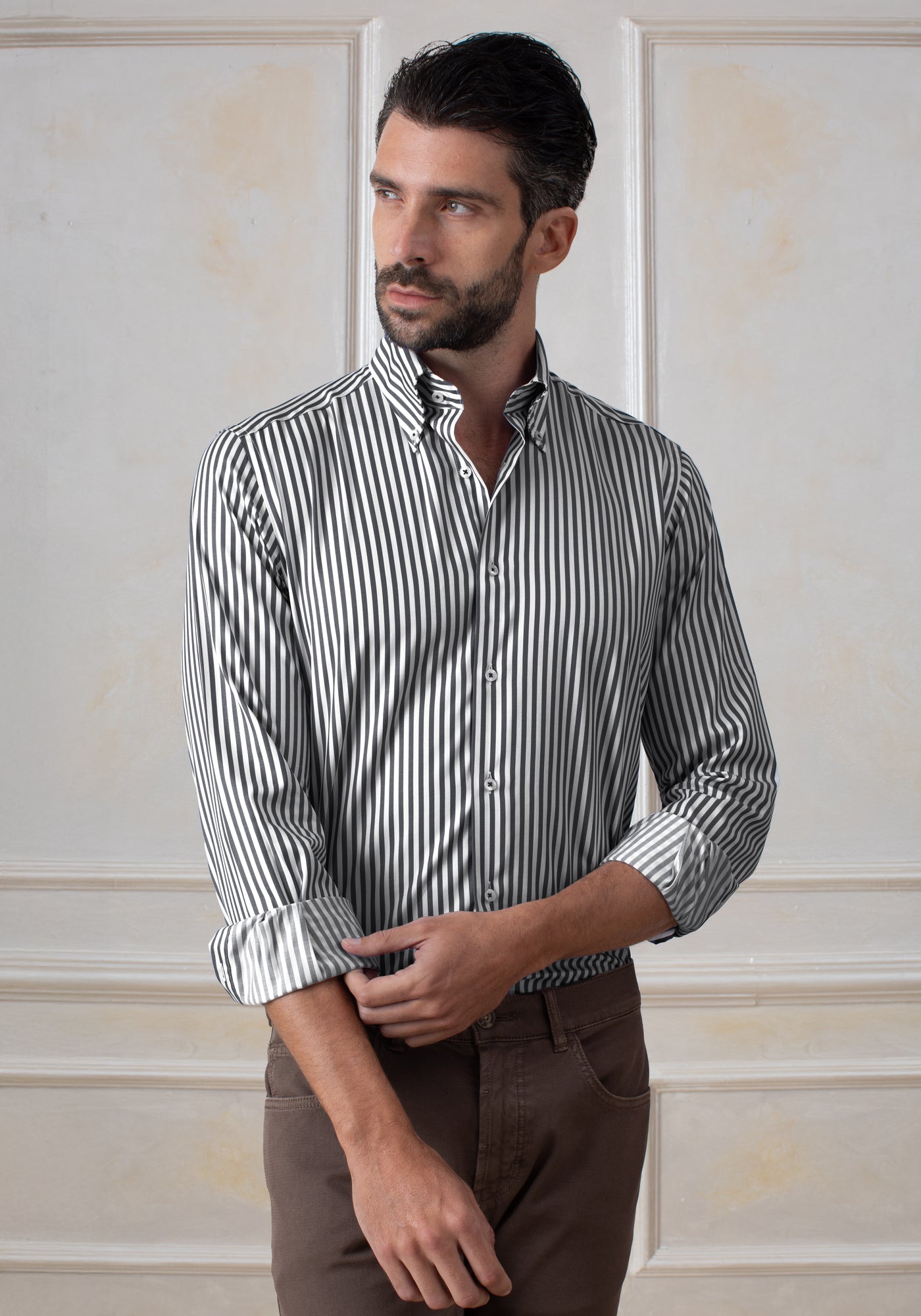 Shadow Black Stripe Aero-Hybrid Shirt
