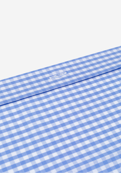 Faded Blue Checked Poplin Shirt
