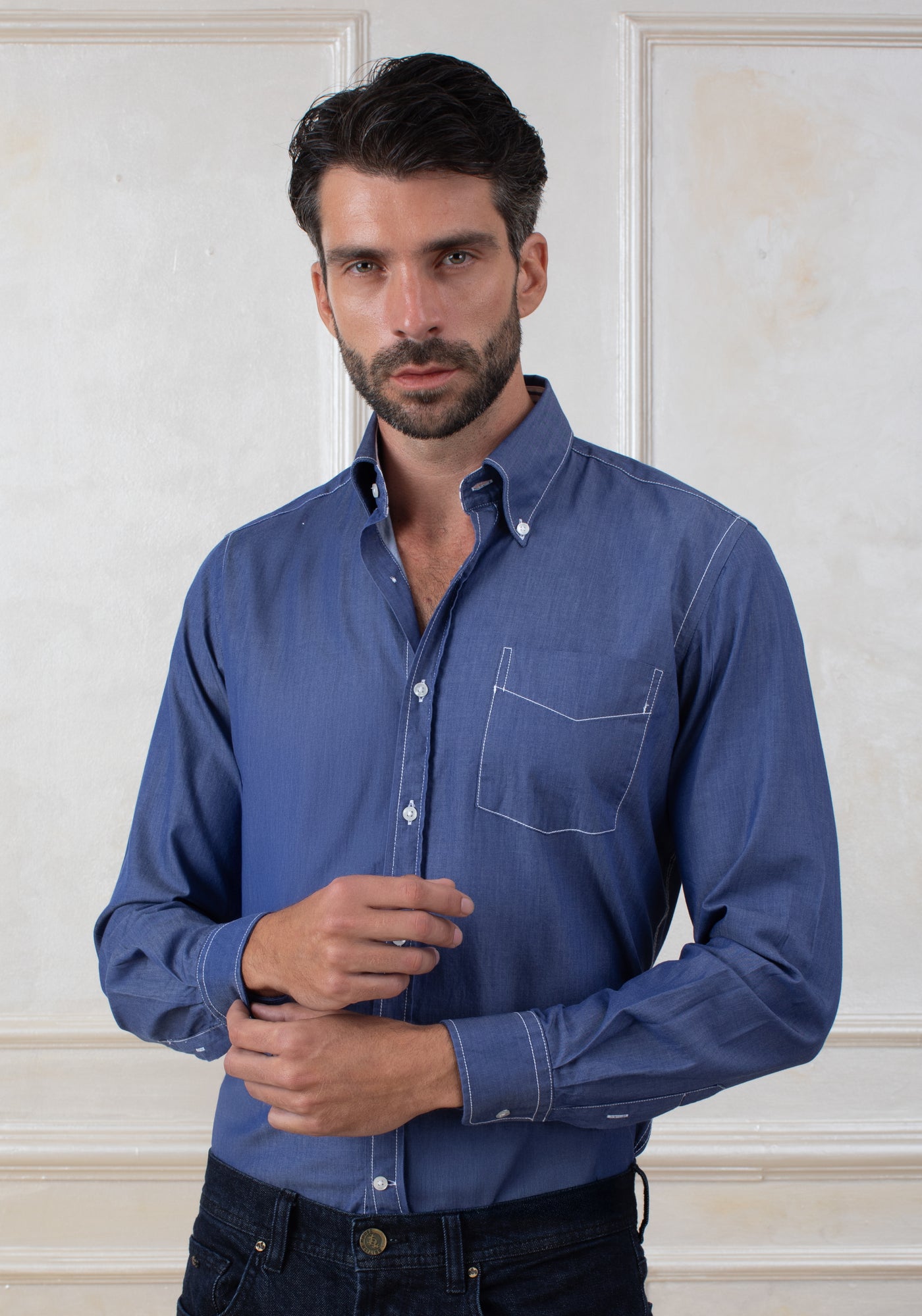 Admiral Blue Twill Shirt