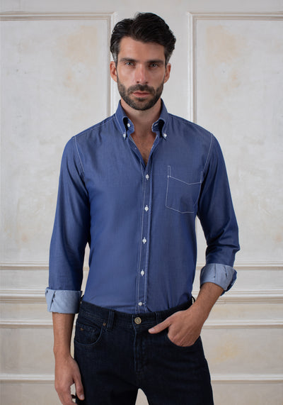 Admiral Blue Twill Shirt