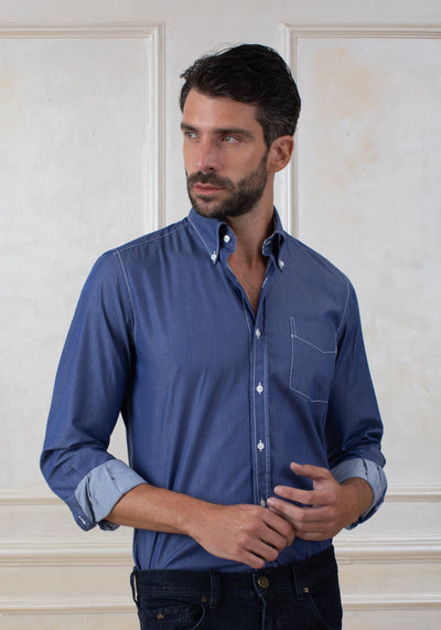 Admiral Blue Twill Shirt