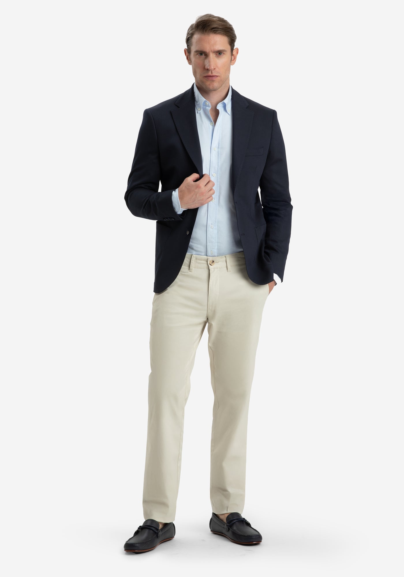 Contemporary Fit Admiral Blue Ravello Blazer