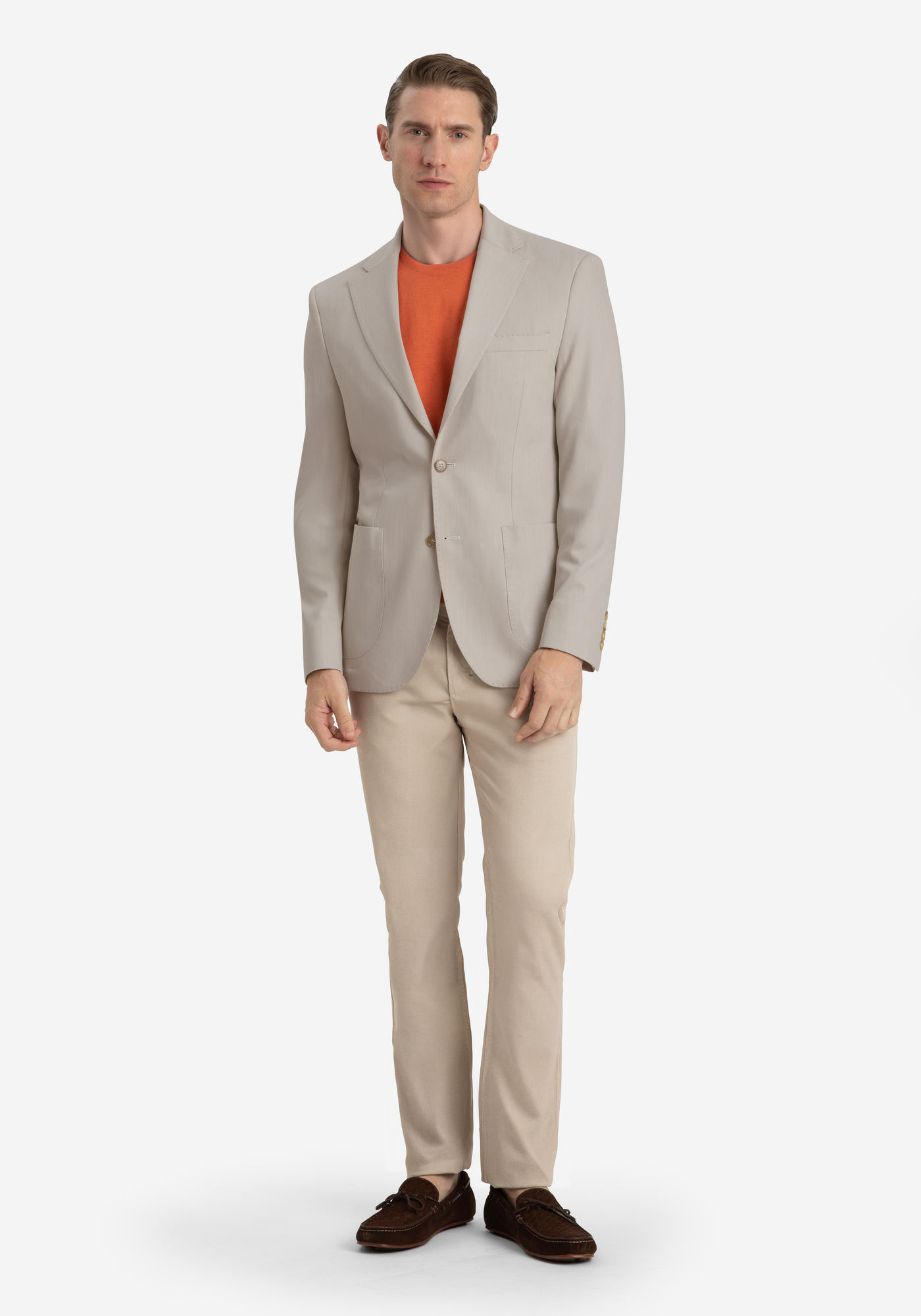Contemporary Fit Breeze Beige Ravello Blazer
