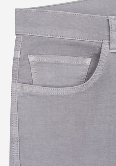 Mist Grey Piqué Gabardine