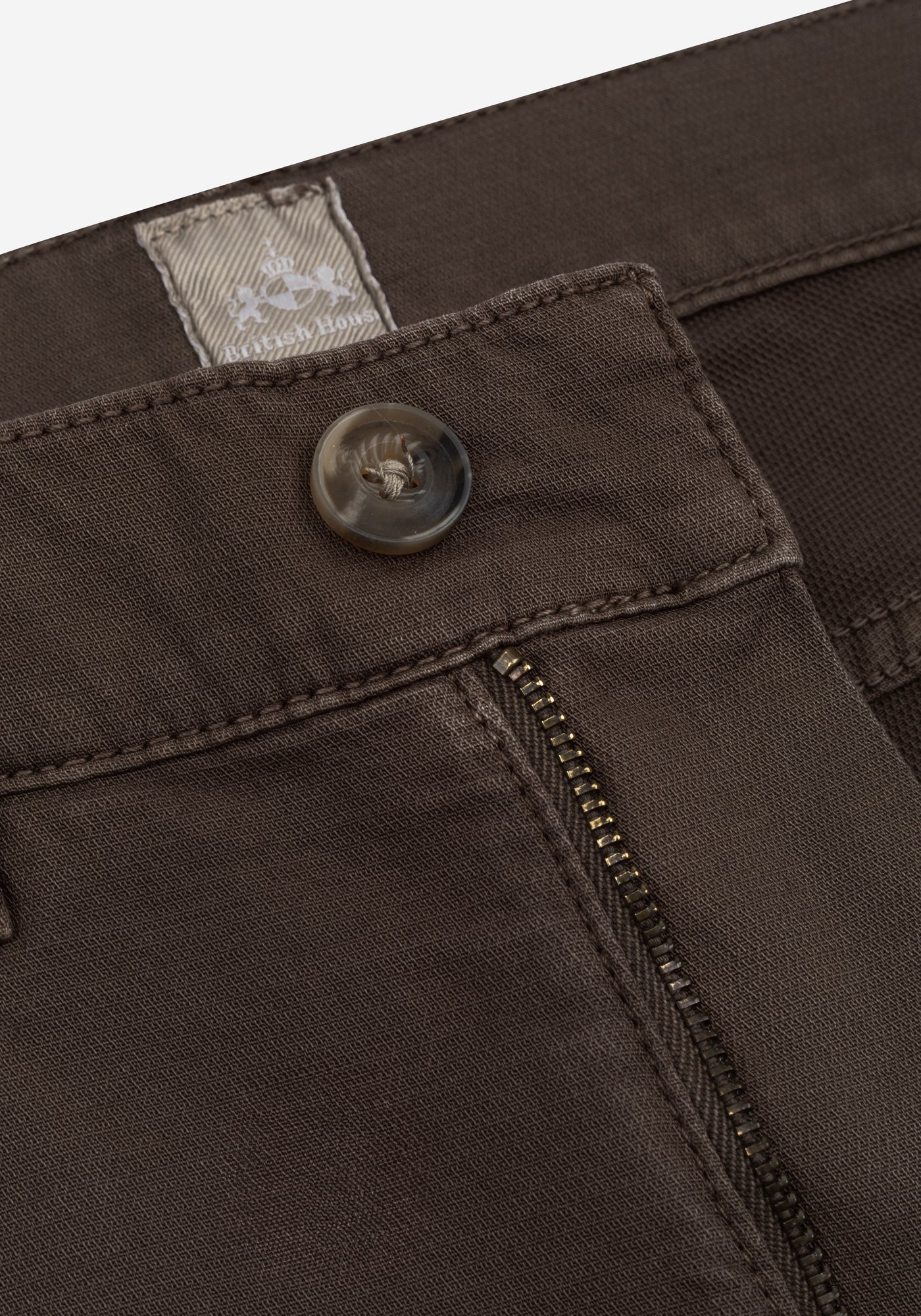 Cocoa Brown Piqué Gabardine