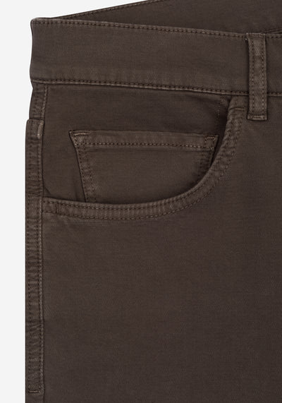 Cocoa Brown Piqué Gabardine