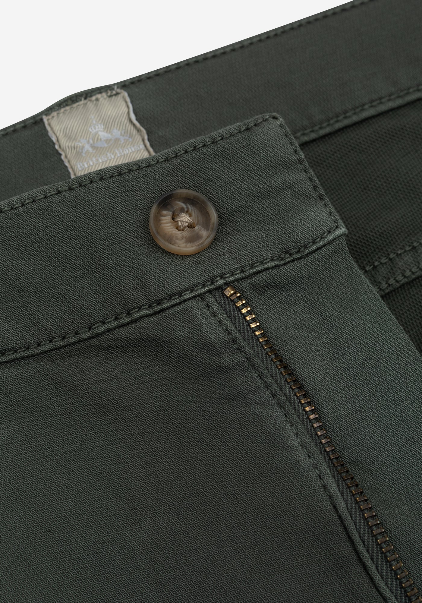 Forest Olive Piqué Gabardine