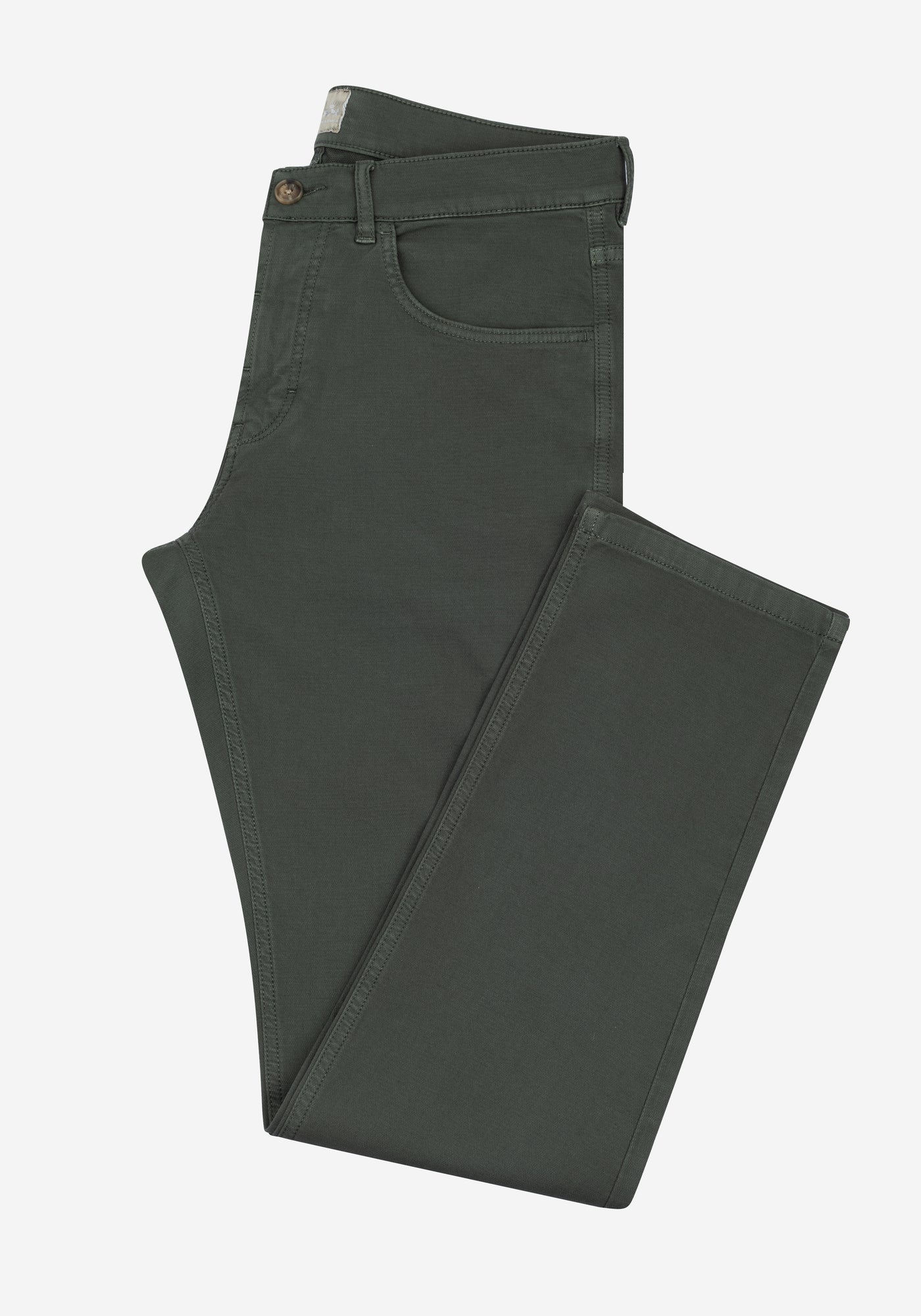 Forest Olive Piqué Gabardine