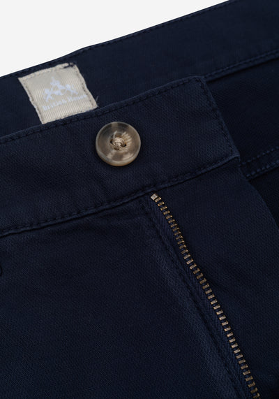 Deep Navy Piqué Gabardine