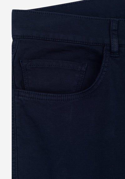 Deep Navy Piqué Gabardine
