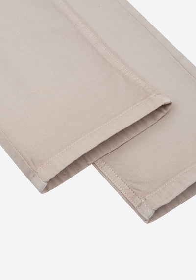 Stone Beige Piqué Gabardine