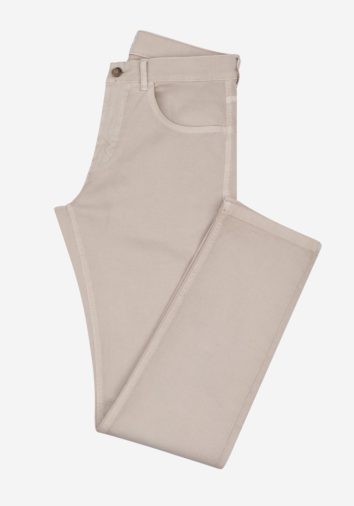 Stone Beige Piqué Gabardine