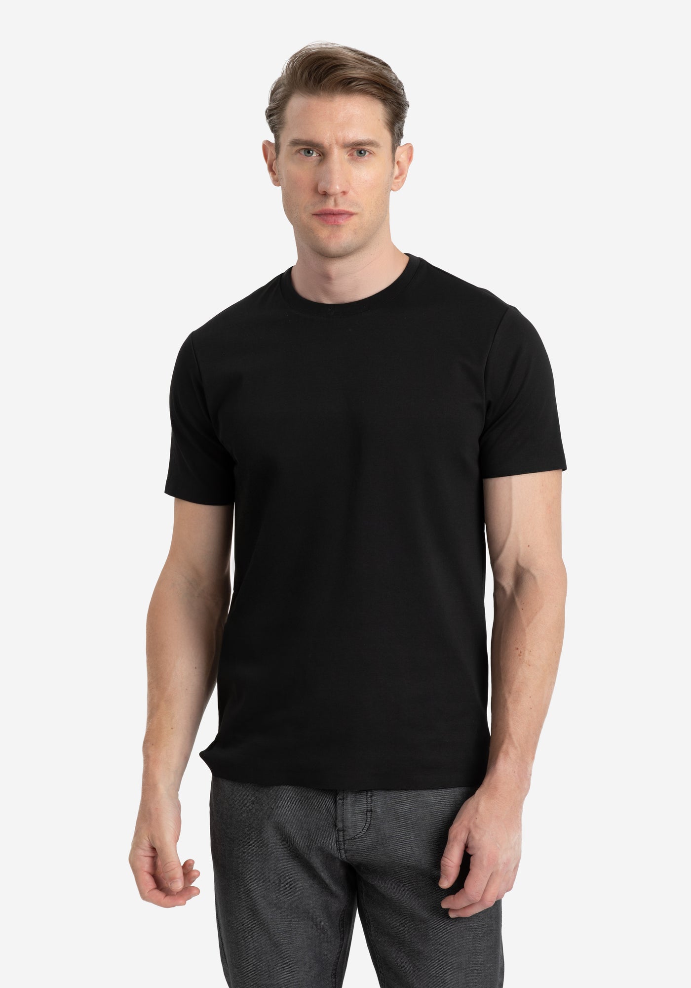 Metallic Black Mercerized Single Jersey