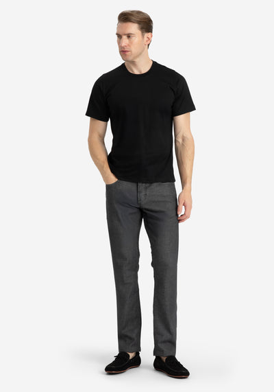 Metallic Black Mercerized Single Jersey